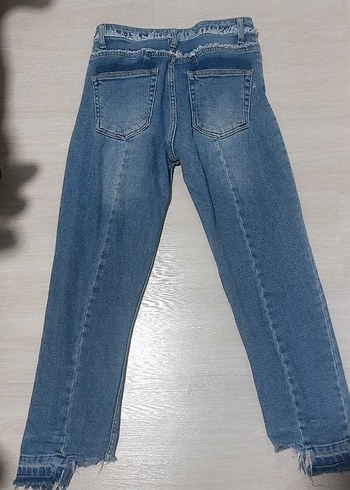 Mavi Midi Boy Regular Fit Kadın Kot Pantolon - Görsel 3