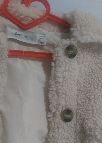 Düğmeli Bej Midi Kadın peluş kaban berjka - Görsel 2