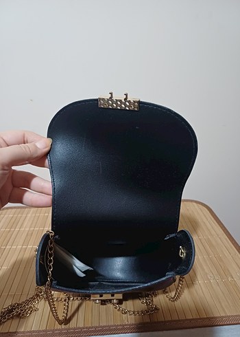 Koyu Mor Deri Kadın Çanta - Görsel 3