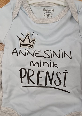 Mavi Gri Baskılı Bebek Erkek Takımı Uzun Kollu - Görsel 2