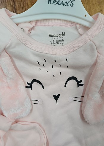 Bebek Kız Uzun Kollu Kürklü Baskılı Takım - Görsel 3