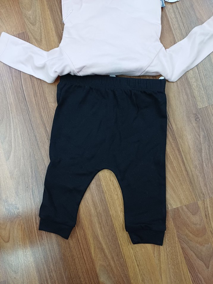 Bebek Kız Uzun Kollu Kürklü Baskılı Takım - Görsel 2