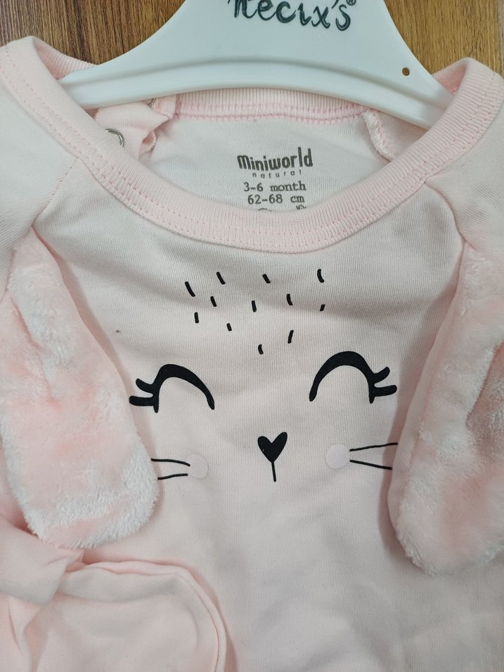 Bebek Kız Uzun Kollu Kürklü Baskılı Takım - Görsel 3