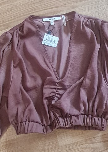 KOTON PARLAK KUMAŞ CROP