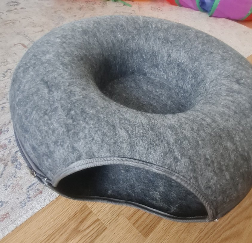 SERT KEÇE FERMUARLI DONUT KEDİ TÜNELİ - Görsel 3