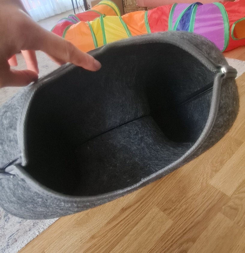 SERT KEÇE FERMUARLI DONUT KEDİ TÜNELİ - Görsel 4