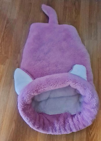 Pembe Peluş Kedi uyku tulumu - Görsel 2