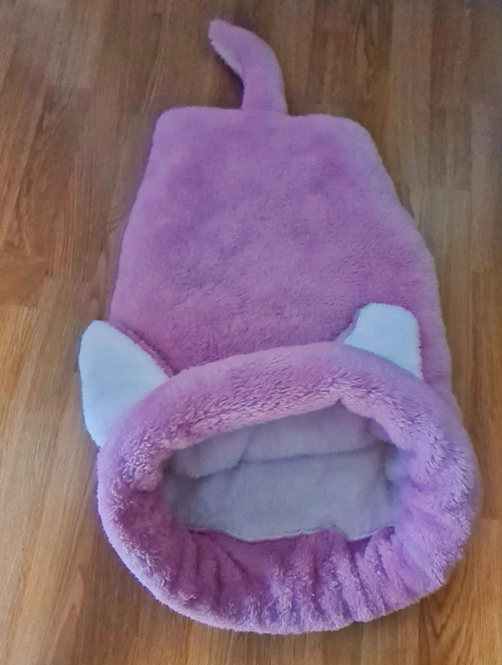 Pembe Peluş Kedi uyku tulumu - Görsel 2