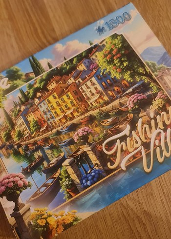 Renkli Balıkçı Köyü 1500lük Puzzle - Görsel 2