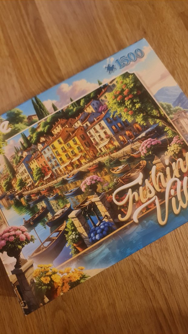 Renkli Balıkçı Köyü 1500lük Puzzle - Görsel 2