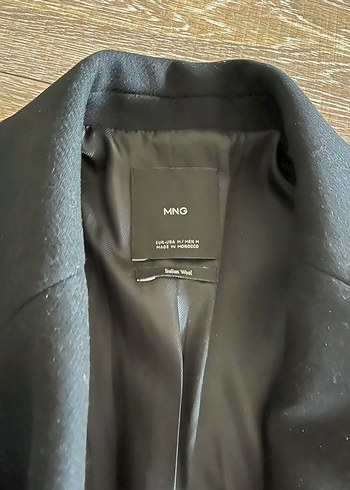 MANGO SİYAH UZUN YÜN PALTO - Görsel 6