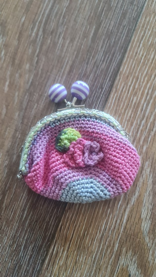 Nakışlı Örgü Bohem Bozuk Para Cüzdanı - Görsel 2