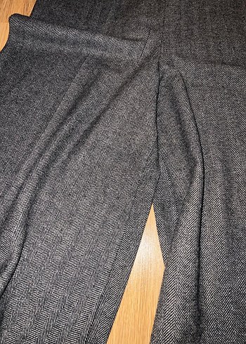 Gri yün pantolon - Görsel 2