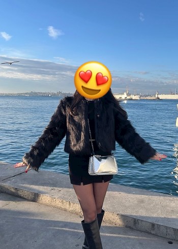 Siyah Kadın Kürk - Görsel 8