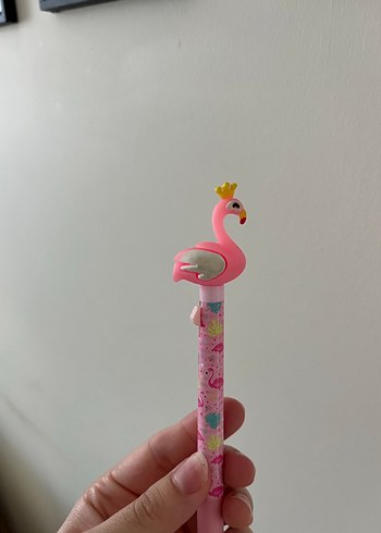 Pembe Flamingo Figürlü uçlu kalem - Görsel 3
