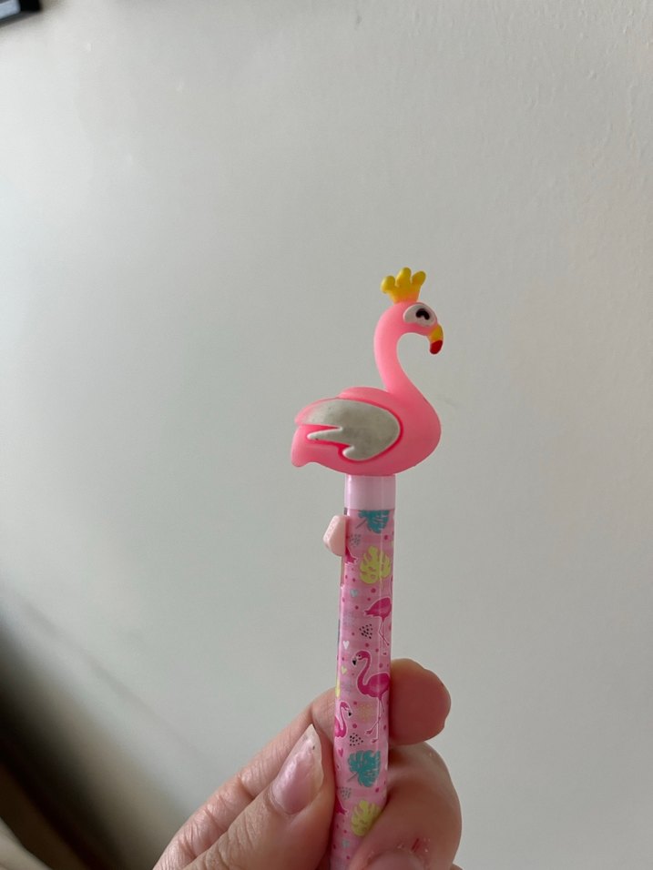 Pembe Flamingo Figürlü uçlu kalem - Görsel 4