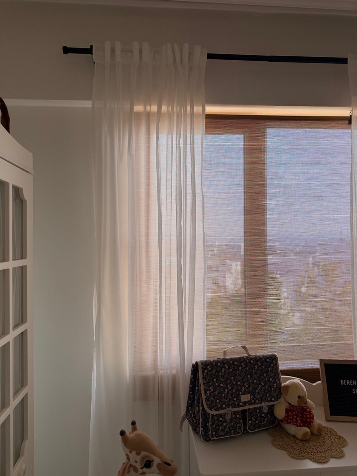 Beyaz Bohem Tül Perde - Görsel 3