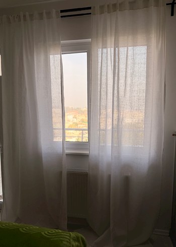 Beyaz Modern Desensiz Perde - Görsel 2