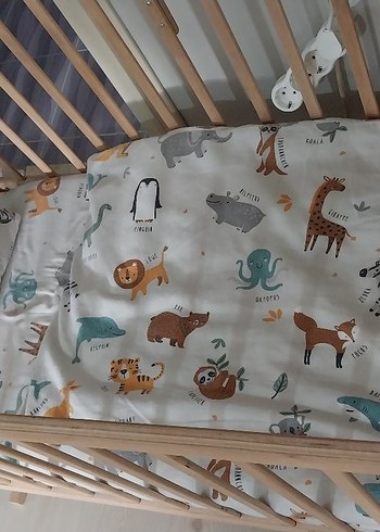 Baskılı Gri Çocuk Uyku Seti - Görsel 2