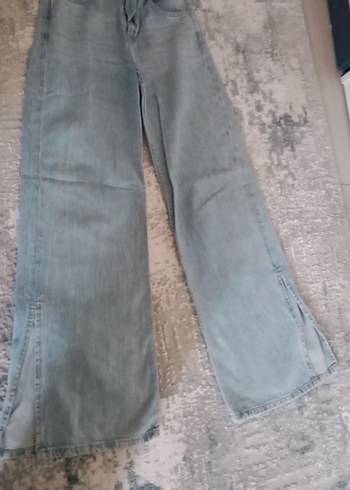 xs Beden mavi Renk Gri Bol Kesim Kadın Kot Pantolon