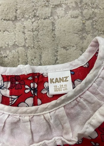 KANZ Kız Bebek Kısa Kollu Çiçekli Body - Görsel 3