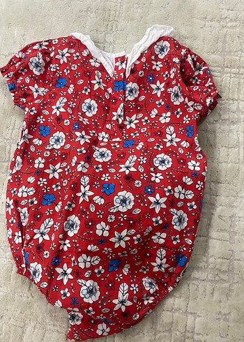 KANZ Kız Bebek Kısa Kollu Çiçekli Body - Görsel 2