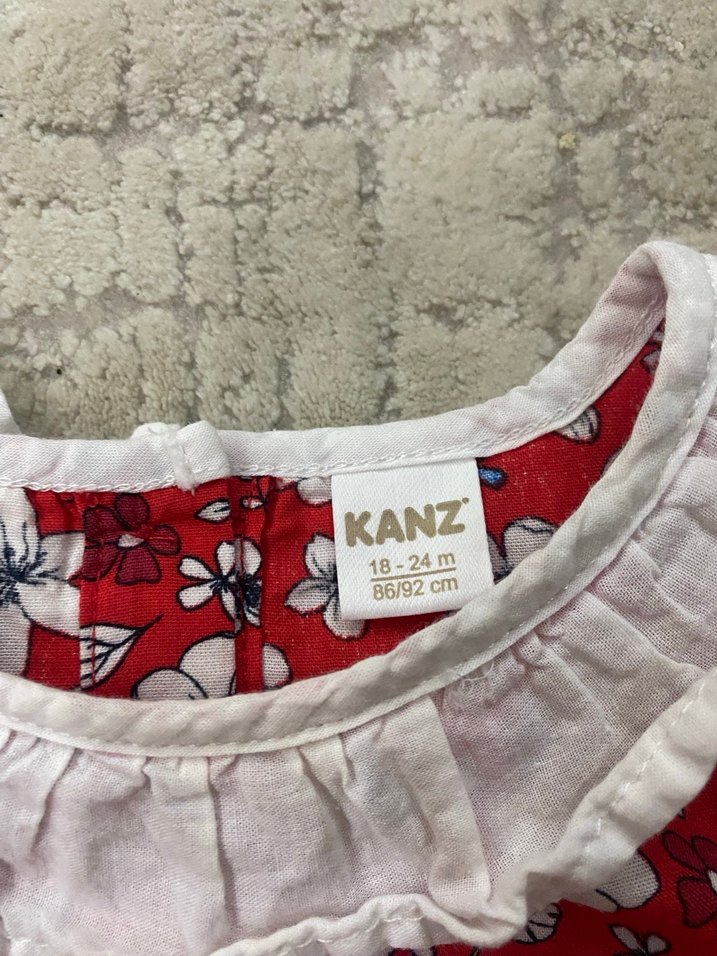 KANZ Kız Bebek Kısa Kollu Çiçekli Body - Görsel 3