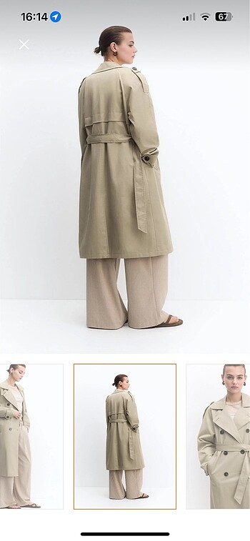 s Beden camel Renk Trençkot