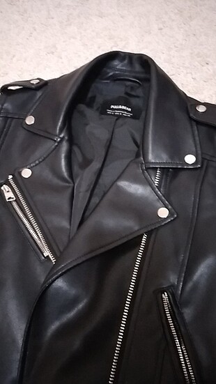 Pull and Bear Pull and Bear Biker deri ceket