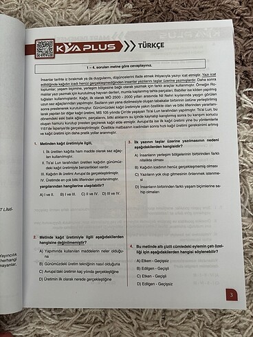 Beden KVA Fark Var LGS 10lu deneme seti