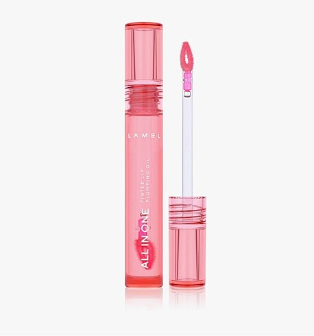 LAMEL All in One Lip Tinted Plumping Oil Peachy