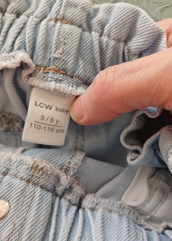 mavi Düğmeli Denim çocuk Pantolon