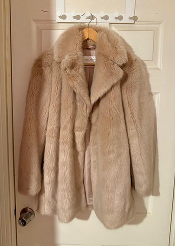 Zara Bej Kadin Suni Kurk Midi Ceket