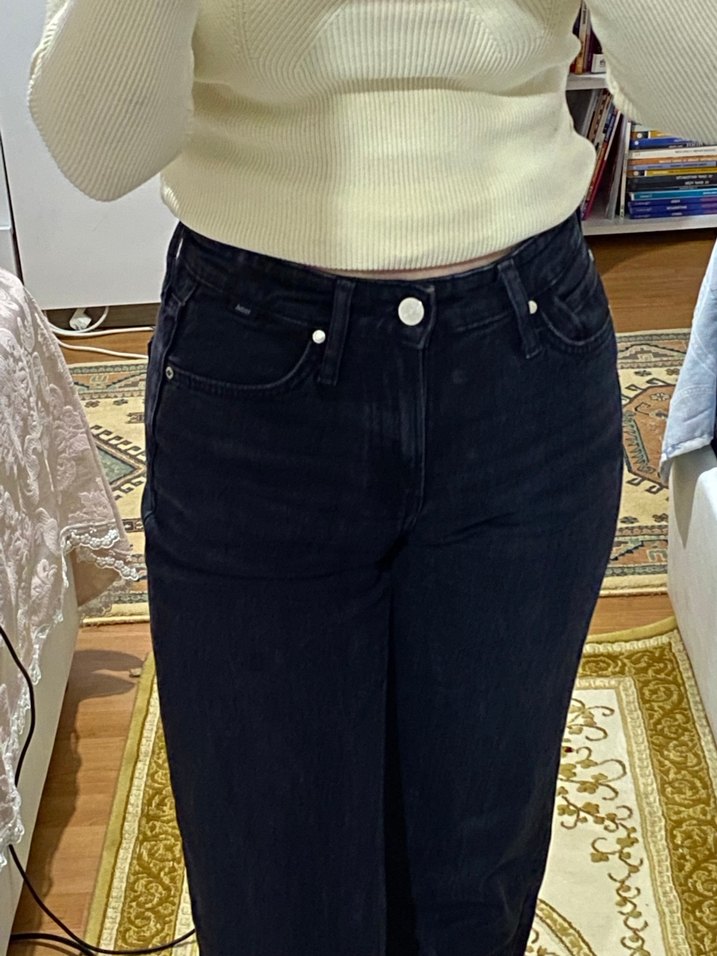 Wide leg siyah denim Mavi Jeans - Görsel 3