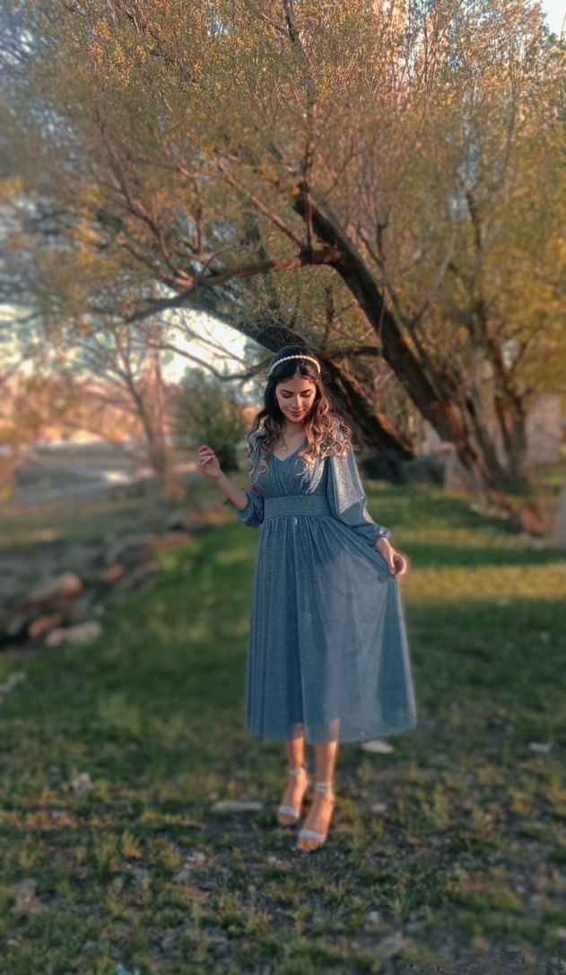 Uzun V Yaka  Elbise - Görsel 2