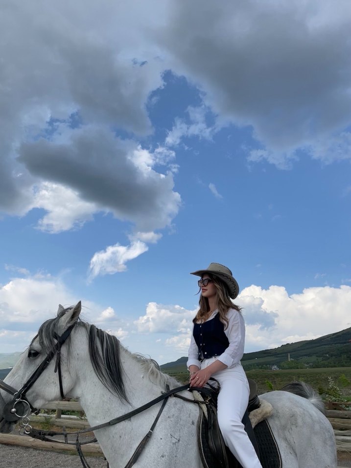 Askılı denim gömlek  Mavi jeans - Görsel 2