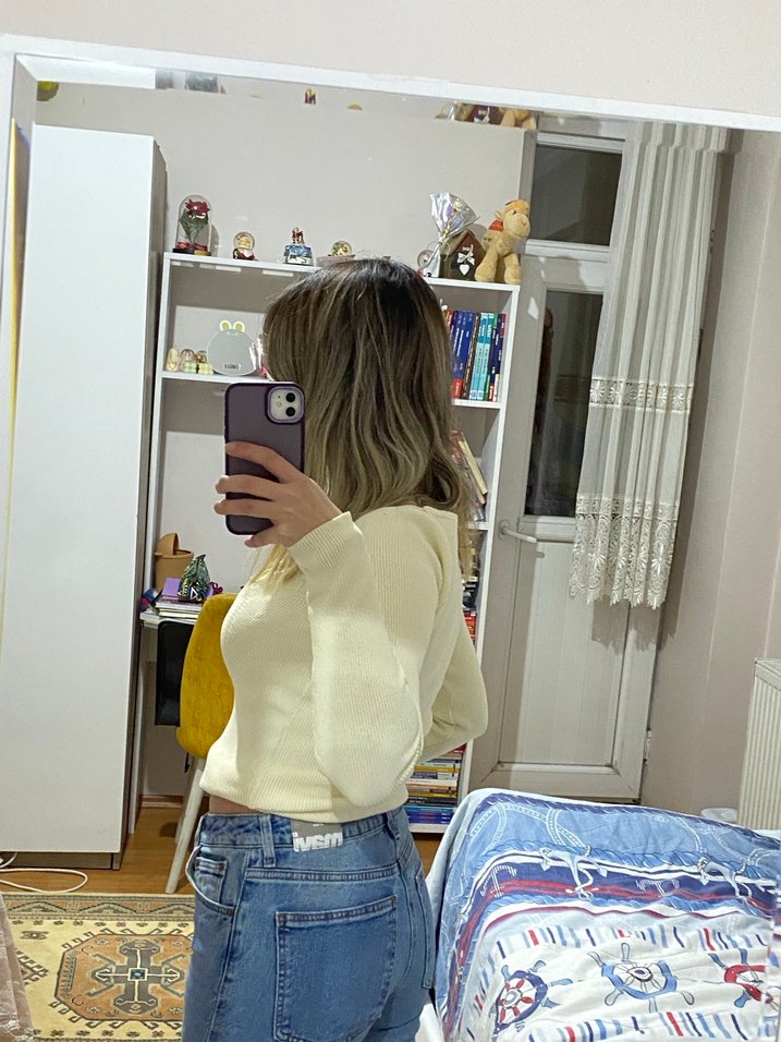 Straight  Denim Kadın Jean Mavi Jeans - Görsel 3