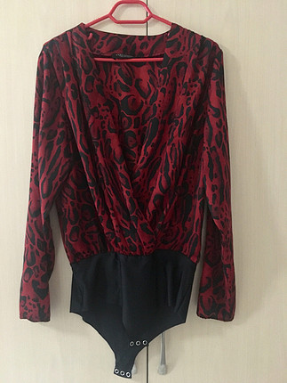 Zara Zara leopar desenli body