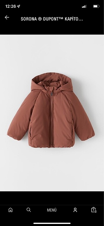 SIFIR ZARA BEBEK MONT 12-18 AY