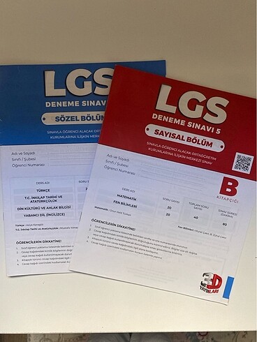 3d yayınları lgs genel deneme