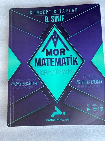 Paraf yayınları lgs mor matematik test kitabı