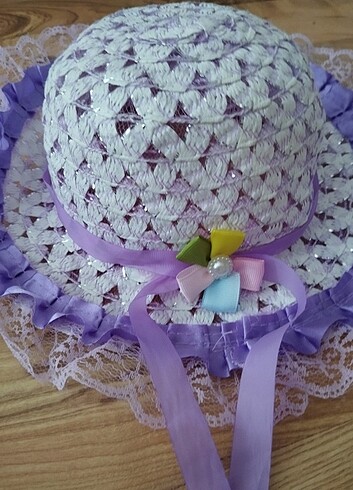 Kız çocuk hasır şapka  - Görsel 2