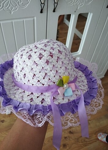 Kız çocuk hasır şapka  - Görsel 3