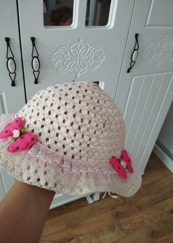 Kız çocuk hasır şapka  - Görsel 3