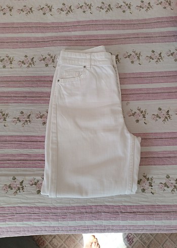 Beyaz Kadın kot pantolon - Görsel 6