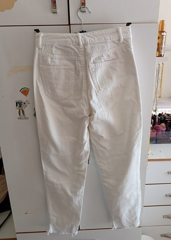 Beyaz Kadın kot pantolon - Görsel 3