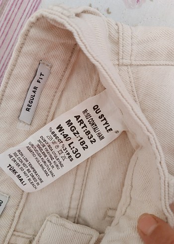 Bej Kadın Pamuklu Günlük Pantolon - Görsel 3