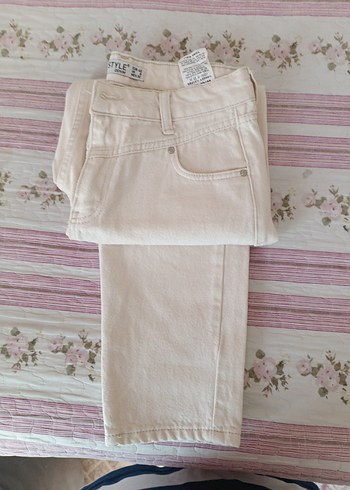 Bej Kadın Pamuklu Günlük Pantolon - Görsel 8