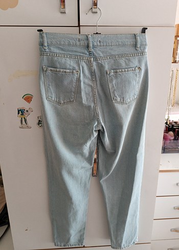 Mavi Rahat Kesim Kadın Kot Pantolon - Görsel 2