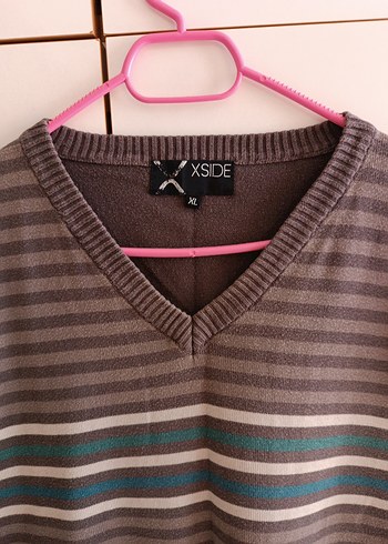 V Yaka erkek Süveter - Görsel 3